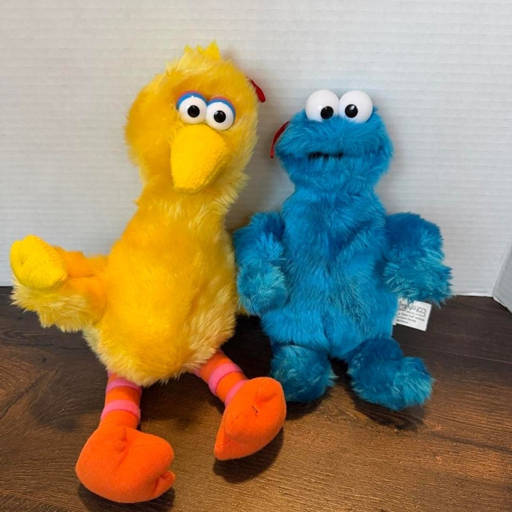 Big Bird and Cookie Monster plush toys